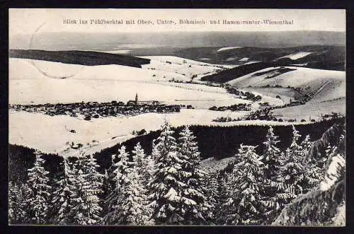 69418 Ansichtskarte Pöhlbachtal Oberwiesenthal Unterwiesenthal