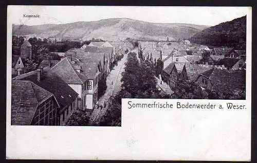 69461 Ansichtskarte Bodenwerder Weser 1909 Kemnade Straße