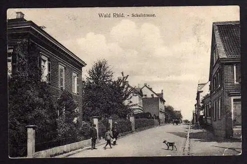 69095 Ansichtskarte Wald Rheinland Schulstrasse 1910