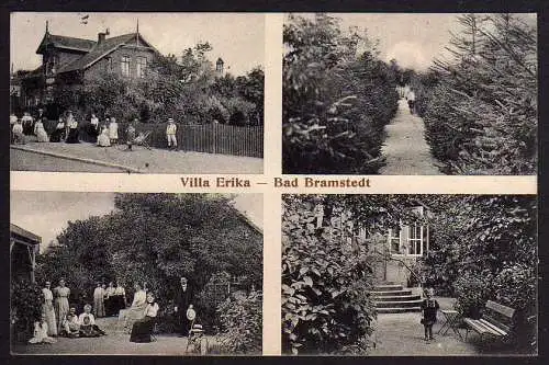 69173 Ansichtskarte Bad Bramstedt Villa Erika 1913     4 Ansichten