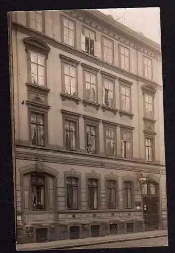 69300 Ansichtskarte Leipzig 1909 Fotokarte Haus Albrecht Ausleger