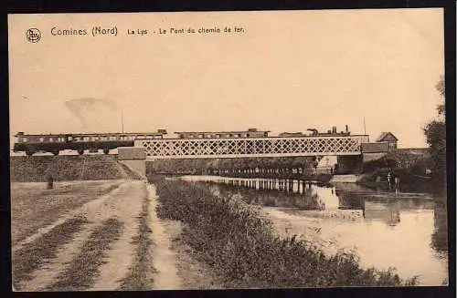 65022 Ansichtskarte Comines Nord La Lys - Le Pont du chemin de fer