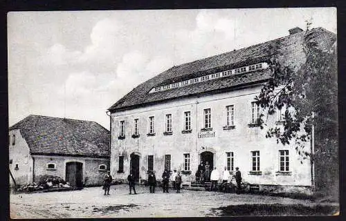 64190 Ansichtskarte Spitzcunnersdorf Gasthof Fleischerei Loose Amt Niederoderwitz um 1918