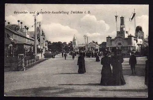 64310 AK Zwickau Sa. 1906 Gewerbe- u. Industrie-Ausstellung