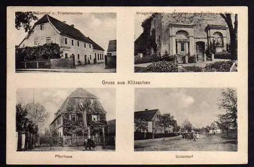 64448 AK Klitzschen Gasthof z. Friedeneiche Pfarrhaus