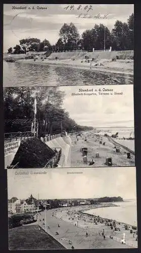 64545 3 Ansichtskarte Niendorf Ostsee Travemünde 1907