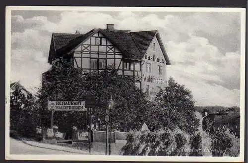 64243 Ansichtskarte Ullersdorf Restaurant Waldfrieden Dresdner Heide Gastwirtschaft um 1925