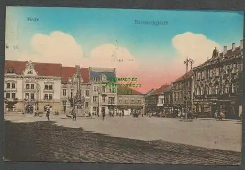 137344 Ansichtskarte  Most Tschechien Brüx 1922 Bismarckplatz