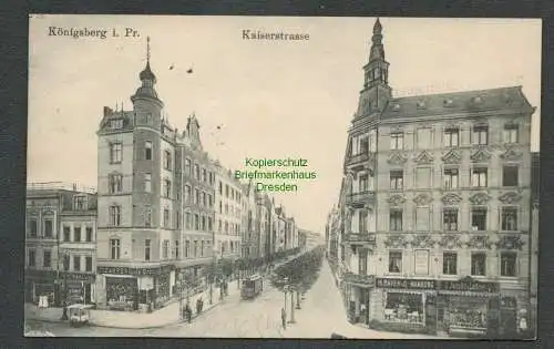 137182 Ansichtskarte Königsberg Ostpreußen 1915 Kaiserstrasse