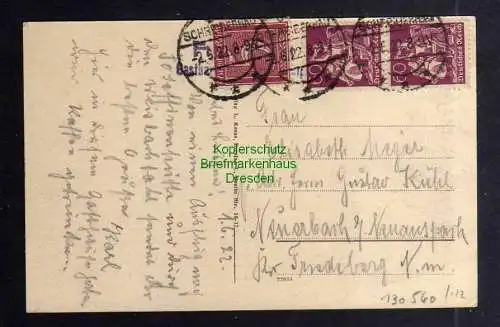 130560 Ansichtskarte Oberschreiberhau Riesengebirge Weissbachtal Gasthof zur Abendburg 1922