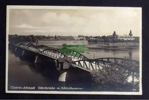 126619 Ansichtskarte Kostrzyn nad Odra Küstrin Cüstrin Altstadt Oderbrücke Fotokarte