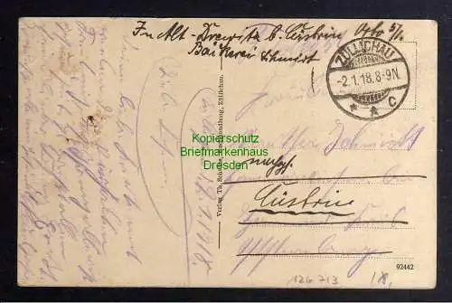 126713 Ansichtskarte Züllichau Sulechow 1918 Kreishaus Postamt Crossener Tor