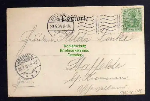 126718 Ansichtskarte Stettin Dampfschiffsbollwerk 1904