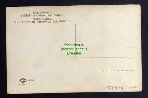 124476 Ansichtskarte Mährisch-Ostrau Ostrava um 1930 Ostrawitza Schießstätte Ostravici stre