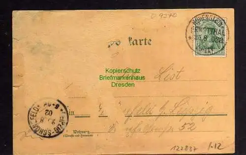 122837 Ansichtskarte Hohenstein-Ernstthal 1902 Etablissement zum Logenhaus