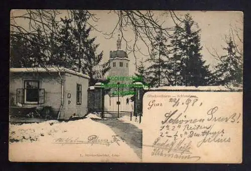 122979 Ansichtskarte Graz Steiermark 1898 Glockenturm Schlossberg