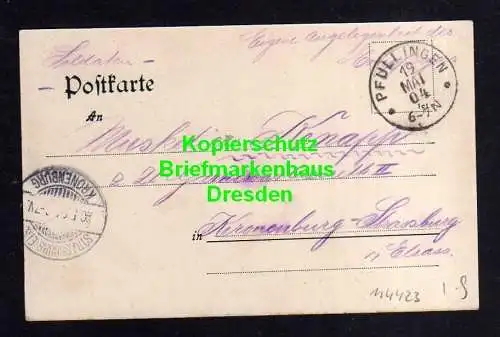 114423 Ansichtskarte Pfullingen Lindenplatz 1904