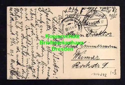 114242 Ansichtskarte Jelgava Mitau Lettland Feldpost 1917 Poststraße Kurland