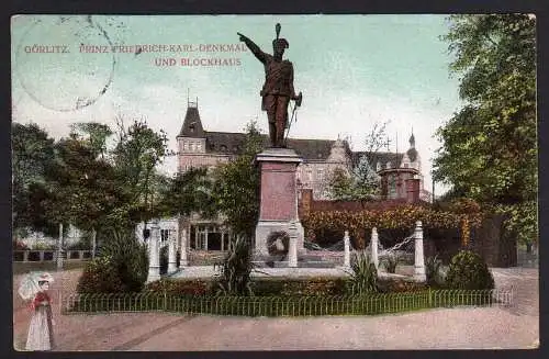 69127 Ansichtskarte Görlitz Prinz Friedrich Karl Denkmal Blockhaus