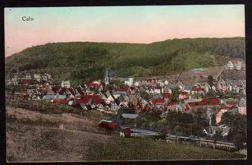 61227 Ansichtskarte Calw Panorama um 1920