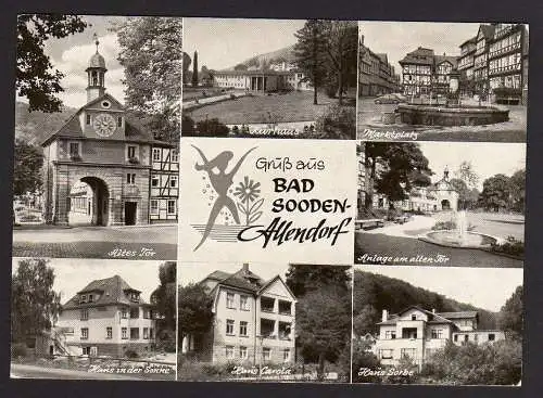 29950 Ansichtskarte Bad Soden Allendorf Hotel Haus in der Sonne Haus Carola Haus Sorbe