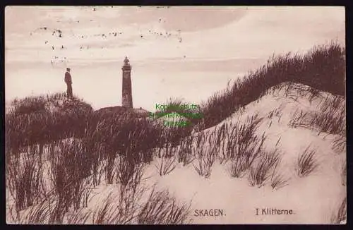 172413 Ansichtskarte  Skagen 1910 I Klitterne In den Dünen Leuchtturm fyrtarn