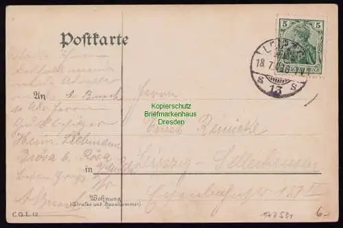 172531 AK  Leipzig 1908 Gruss aus dem Manöver Soldaten auf dem Marsch