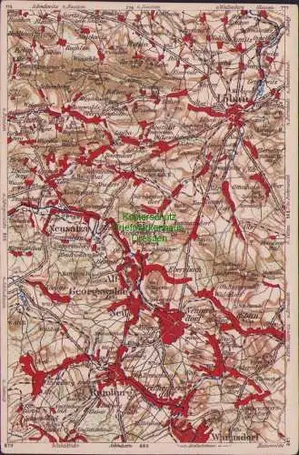 171868 Wona Landkarten AK 827 Löbau Neusalza Georgswalde Rumburg Warnsdorf