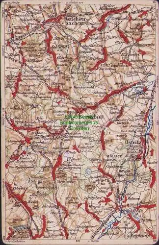 171869 Wona Landkarten Ansichtskarte 828 Reichenbach Sohland Bernstadt Ostritz Hirschfelde