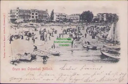 171790 AK Ostseebad Ahlbeck 1900 Verlag von Bruno Eggert, Ahlbeck, Dünenstr. 6