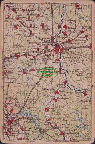 171831 Wona Landkarten Ansichtskarte 44 - 53 Spremberg Hoyerswerda