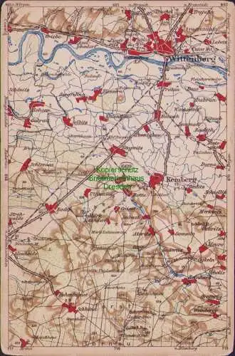 171835 Wona Landkarten Ansichtskarte 669 Wittenberg Kemberg