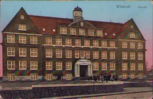 170538 Ansichtskarte Wilsdruff Schule 1911