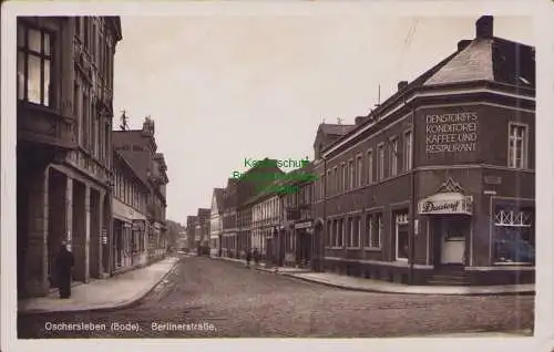 170425 AK Oschersleben Bode Berlinerstraße 1935 Denstorffs Konditorei Kaffee und