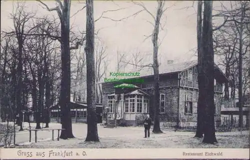 170384 Ansichtskarte Frankfurt a. O. um 1910 Restaurant Eichwald