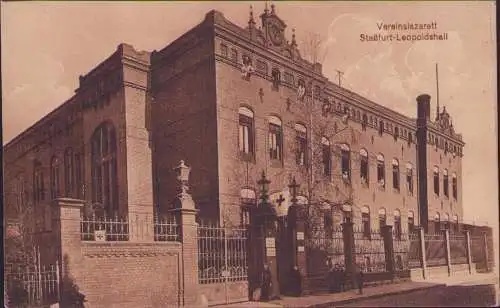 170520 2 Ansichtskarte Staßfurt Leopoldshall Vereinslazarett 1915 August Bebel Str. 1960