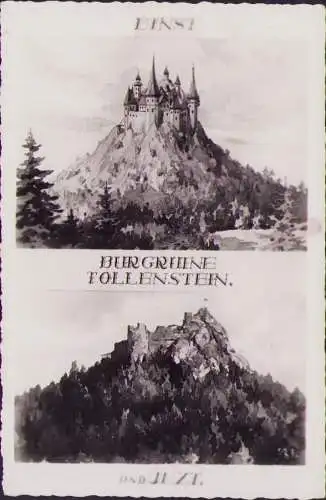 170504 Ansichtskarte Burg Tolstejn Tollenstein 1939