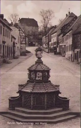 170553 Ansichtskarte Kohren Töpferbrunnen 1932