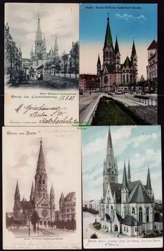 165711 4 Ansichtskarte Kaiser-Wilhelm-Gedächtniskirche Berlin Charlottenburg 1901 Friedrich