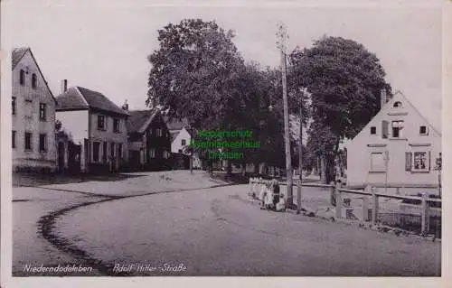 170004 AK Niederndodeleben um 1940 AH Straße Hauptstraße