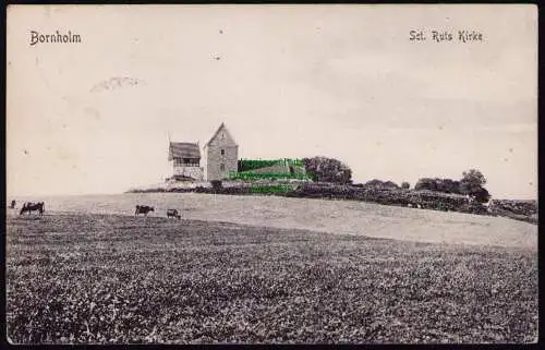 165754 Ansichtskarte Bornholm Dänemark Sct. Ruts Kirke Kirche 1910