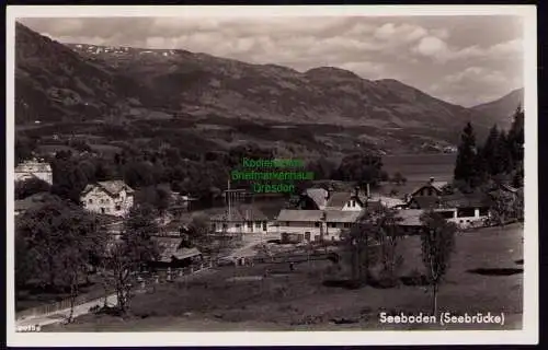 165769 Seeboden Seebrücke Fotokarte Feldpost Spittal Drau 1940 Millstätter See