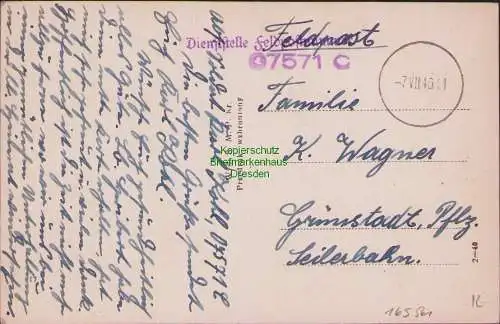 165561 AK Lublin Krakowskie Przedmie?cie z lotu ptaka 1940 Feldpost