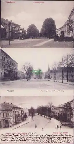 165444 3 Ansichtskarte Neu-Ruppin Rheinsbergerstraße Hospital St. Georg 1904 Rheinsberger