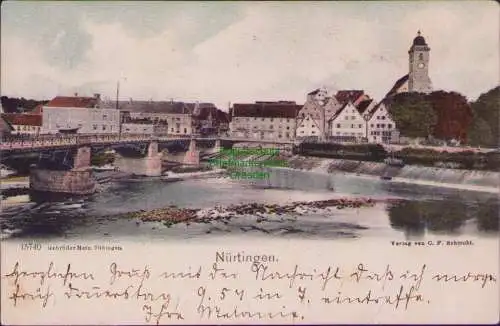 165587 Ansichtskarte Nürtingen 1903