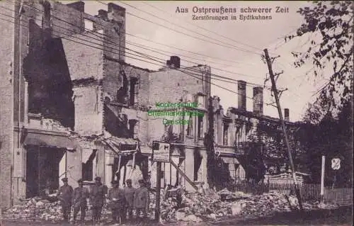 165242 AK Aus Ostpreußens schwerer Zeit 1916 Zerstörungen in Eydtkuhnen