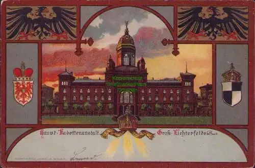 165066 Ansichtskarte Haupt-Kadettenanstalt Berlin Groß-Lichterfelde KUNSTANSTALT J. MIESLER