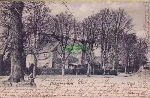 165057 Ansichtskarte Hamburg 1904 Othmarschen Am Teich