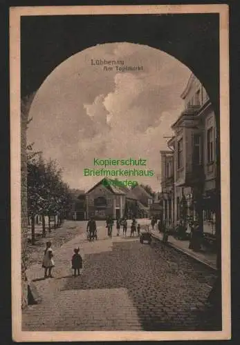 140669 Ansichtskarte Lübbenau Am Topfmarkt 1919