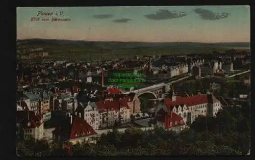 134193 Ansichtskarte Plauen i. V. Blick vom Bärenstein Panorama 1934